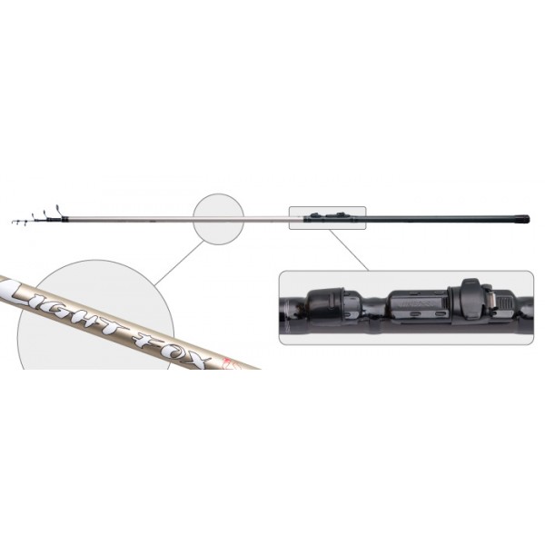 Удочка с кольцами  Akara Light Fox. 5 м. углеволокно. тест: 5-25 г. 220 г