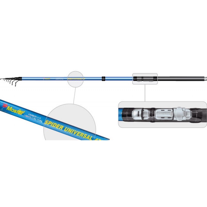Удочка SURF MASTER Spider Universal-SM1102-350. стекловолокно. 3.5 м. тест: 10-40 г . 200 г