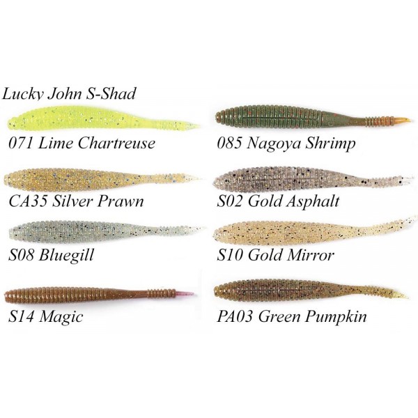Черви Lucky John S-SHAD 3.8"