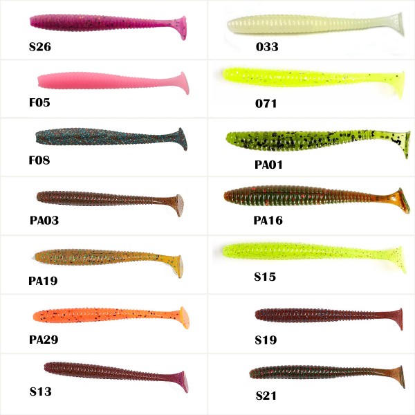 Виброхвосты Lucky John S-SHAD TAIL 2.8" 140144-***