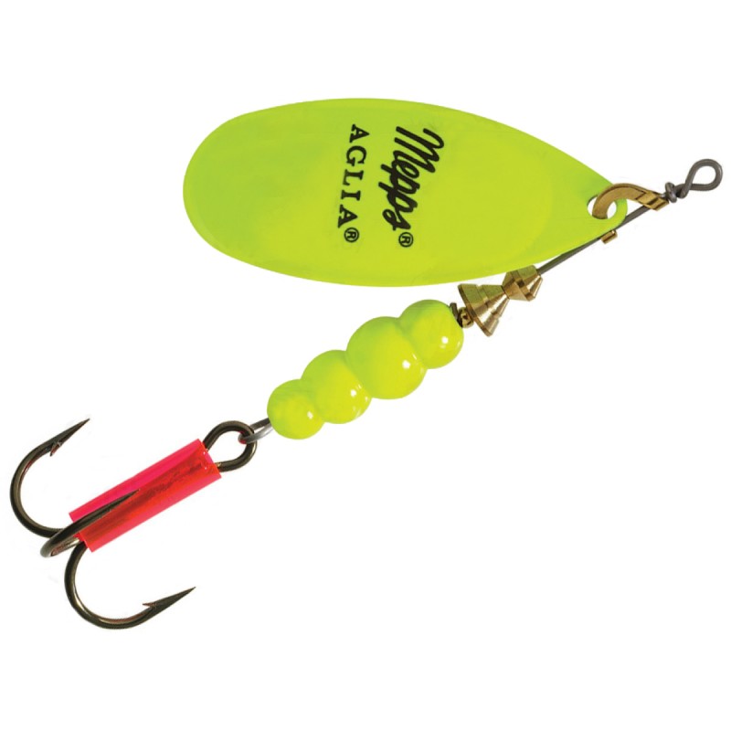 Блесна вращающаяся Mepps Aglia Fluo Chartreuse 1 (3.5г)